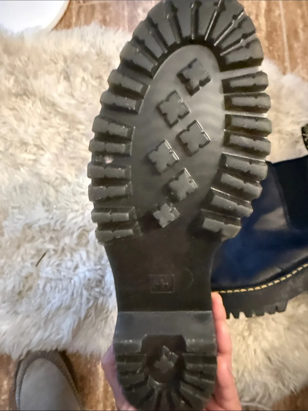 Dr. Martens Black Leather Platform Chelsea Booties